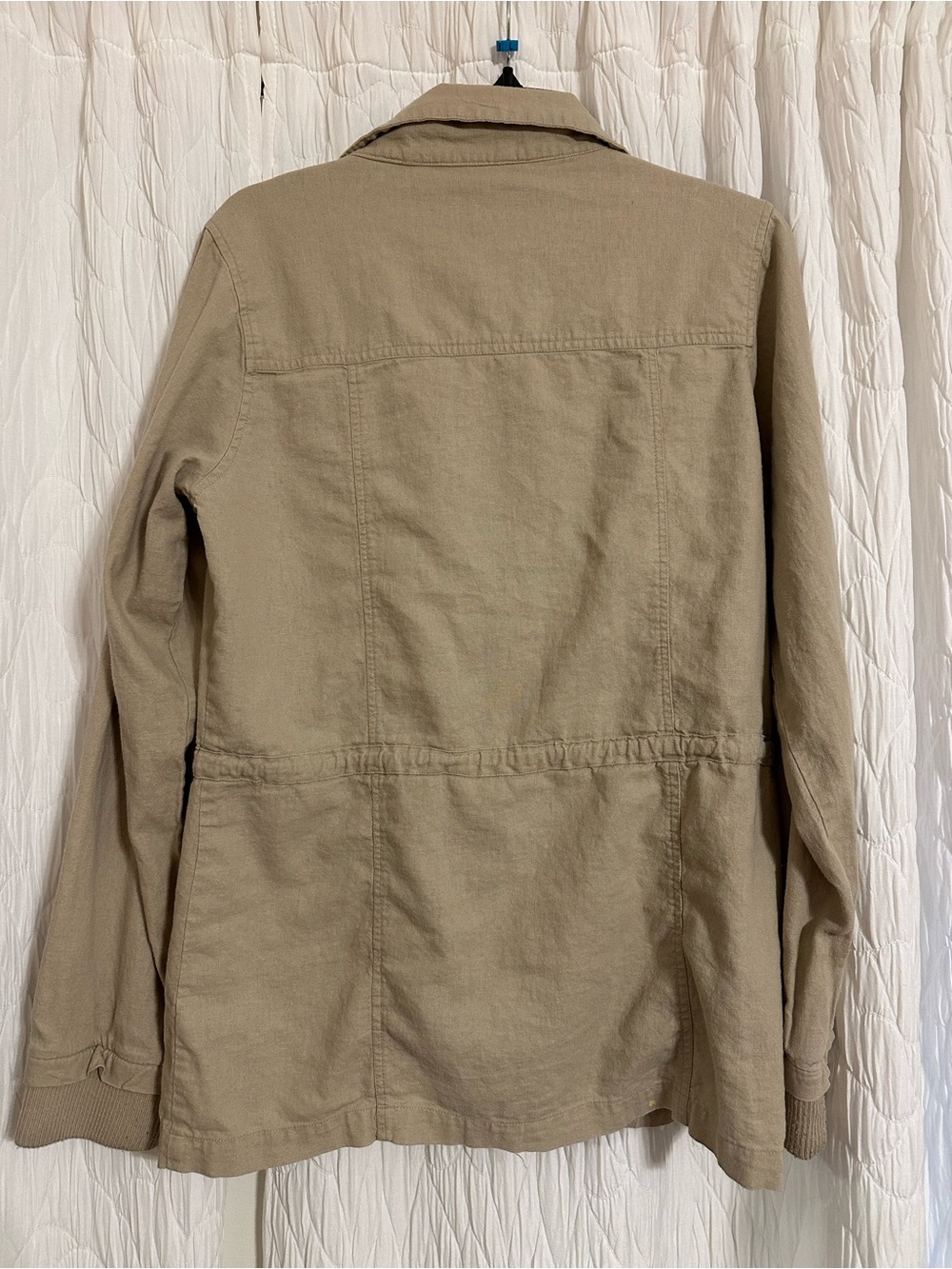 Love Tree Beige Drawstring Utility Jacket - Picture 2 of 3